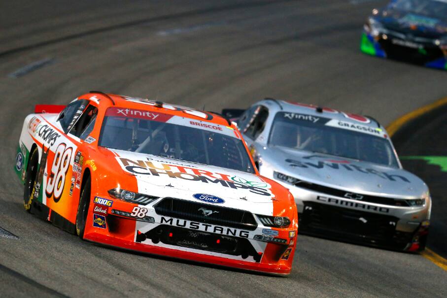 Stewart-Haas Racing's Chase Briscoe finished eighth. Stewart-Haas Racing's Chase Briscoe finished eighth.